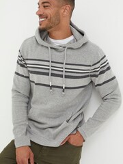 FatFace Grey Pattern Hoodie - Image 1 of 5