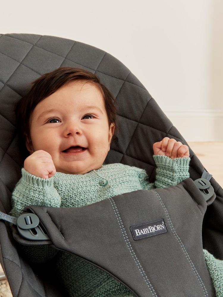 BabyBjörn Grey Cotton Baby Bouncer Bliss - Image 1 of 4