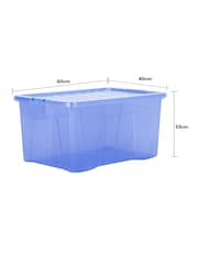 Wham Set of 3 Blue Crystal Sparkle 60L Boxes and Lids - Image 6 of 6