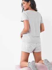 Grey Spot Cotton Short Sleeve Pyjamas - Image 2 of 10