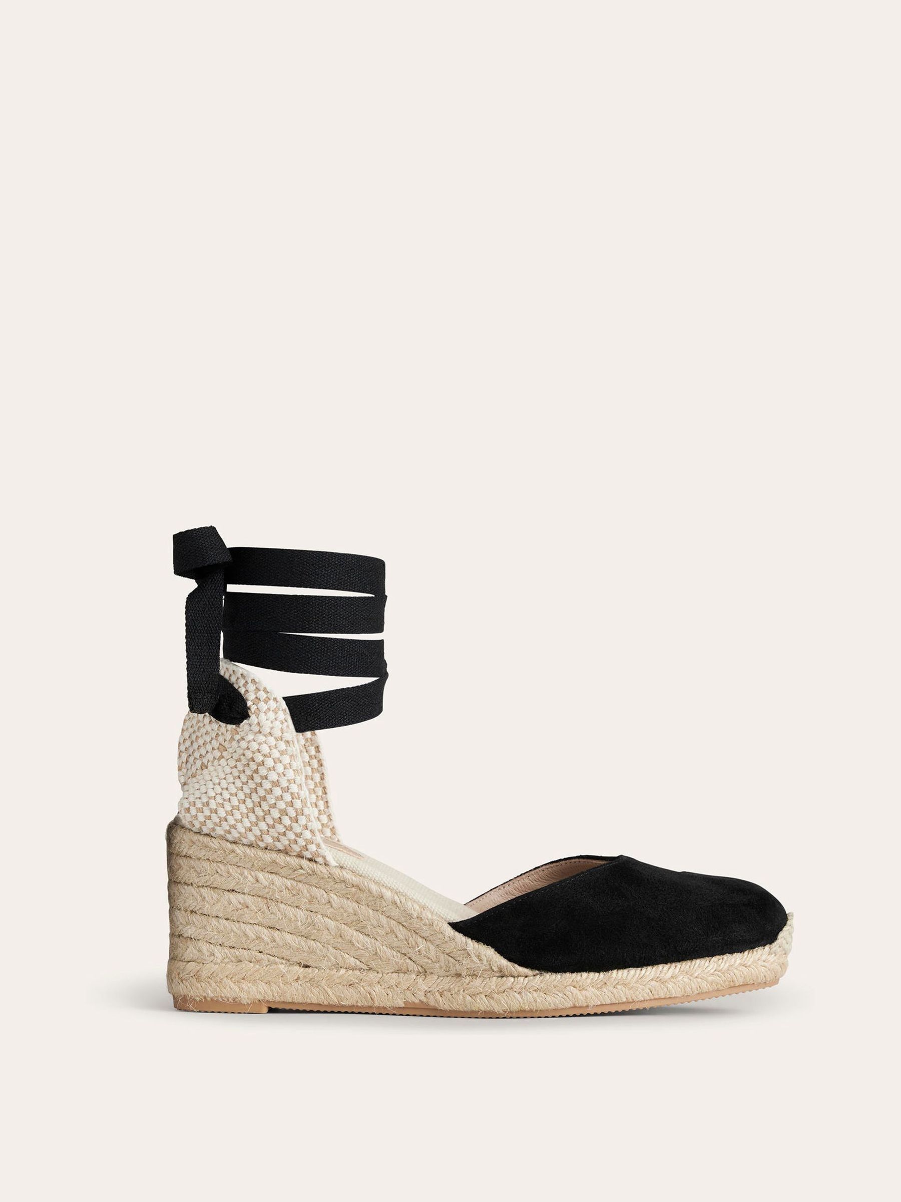 Boden Black Cassie Espadrille Wedges