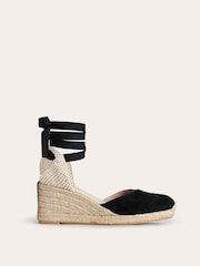 Boden Black Cassie Espadrille Wedges - Image 2 of 4