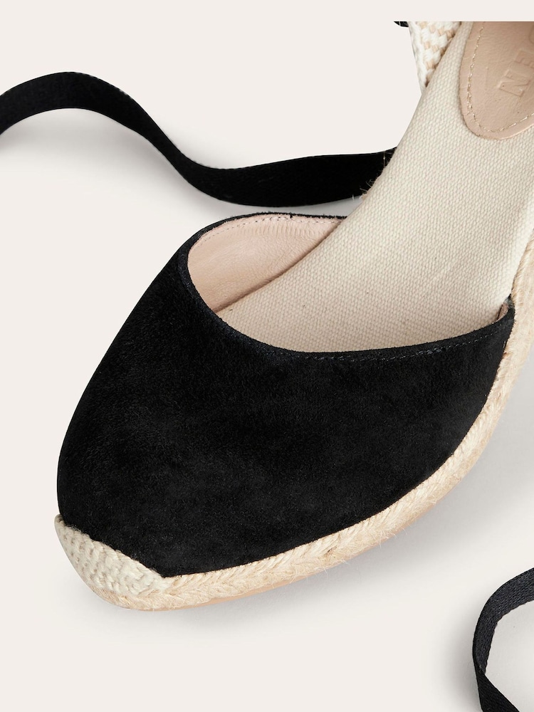 Boden Black Cassie Espadrille Wedges - Image 4 of 4