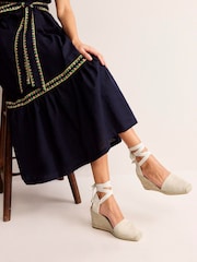 Boden Natural Cassie Espadrille Wedges - Image 1 of 4