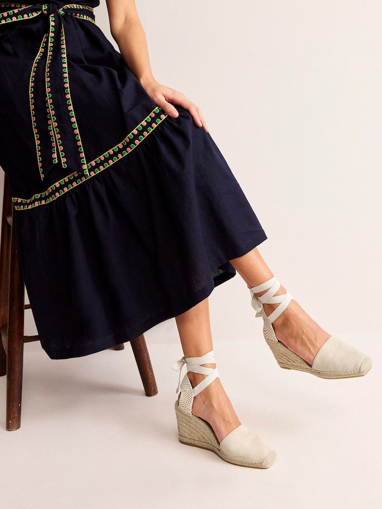 Boden Natural Cassie Espadrille Wedges - Image 1 of 4