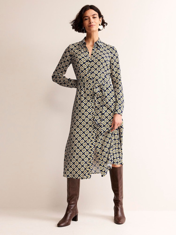Boden Yellow Kate Midi Shirt Dress - Image 1 of 5