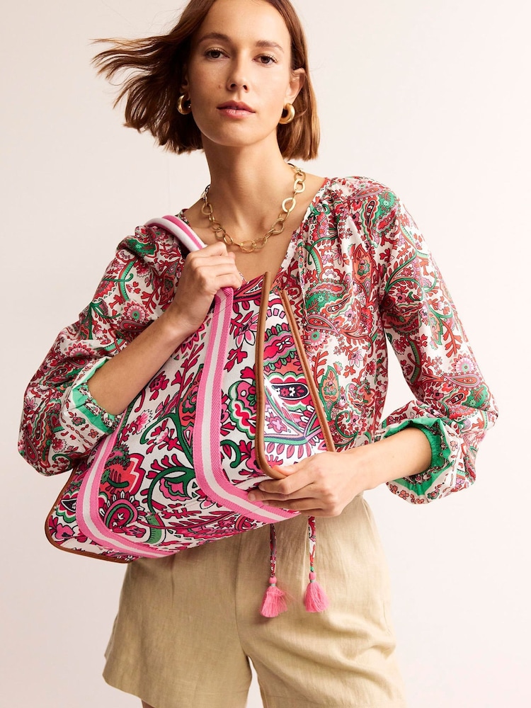Boden Green 100% Cotton Tilda Canvas Tote Bag - Image 1 of 4