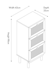 Pacific Oak Effect Veneer 6 Drawer Unit - Image 4 of 9