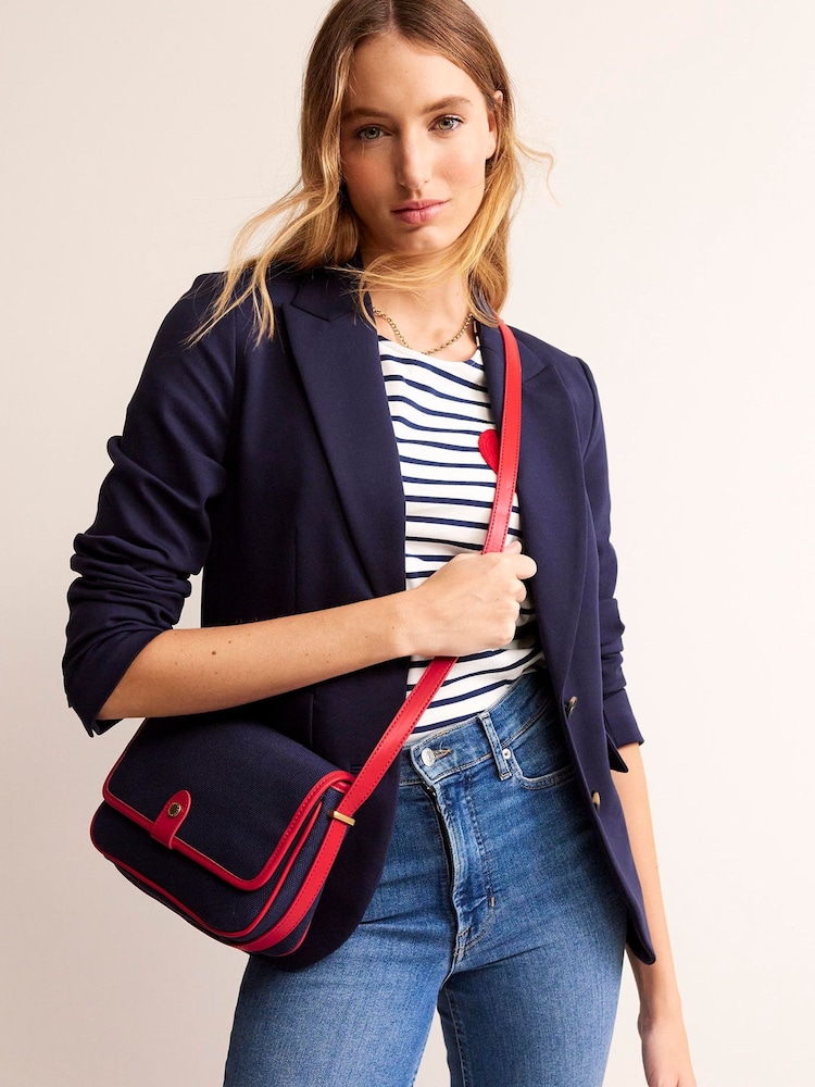 أزرق - Boden 100% Cotton Structured Cross-Body Bag - صورة 1 من 5 أزرق - Boden 100% Cotton Structured Cross-Body Bag - صورة 1 من 5