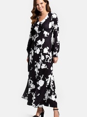 Hot Squash Black Maxi Floral Dress - Image 1 of 3