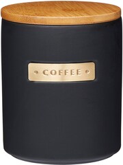 Masterclass Black Matt Black Ceramic Coffee Storage Jar - Image 3 of 3
