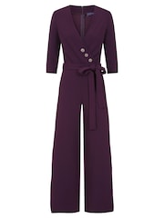 Hot Squash Mock Wrap Smart Jumpsuit - Attēls 3 no 3
