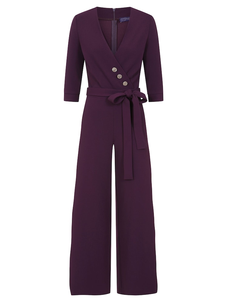 Hot Squash Mock Wrap Smart Jumpsuit - Attēls 3 no 3