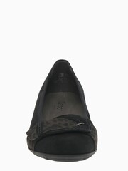 Gabor Sapphire Black Suede/Leopard Fashion Casual Ballerina Pump Shoes - Image 5 of 6