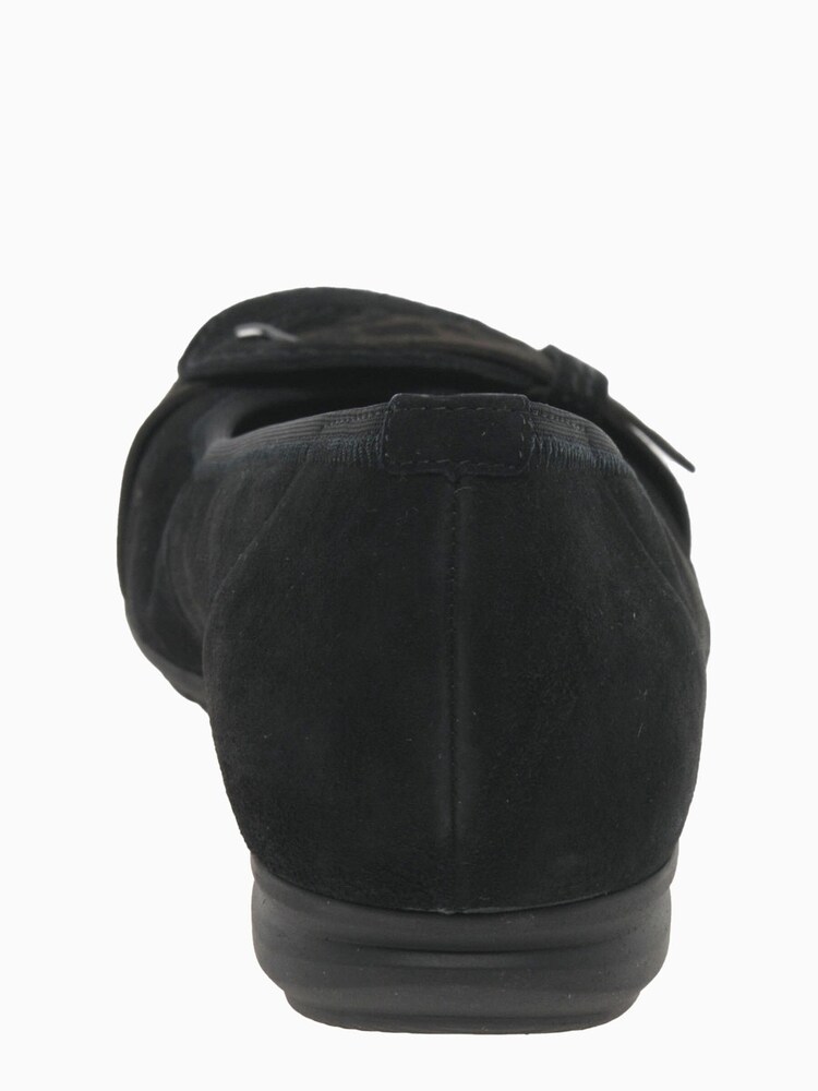 Gabor Sapphire Black Suede/Leopard Fashion Casual Ballerina Pump Shoes - Image 6 of 6