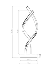 Black Callie LED Table Lamp - Image 4 of 7