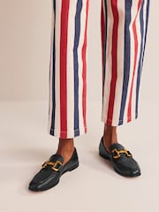 Boden Black Snaffle Leather Loafers - Image 1 of 5