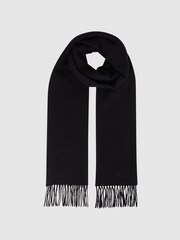 Reiss Black Picton Cashmere Blend Scarf - Image 3 of 5