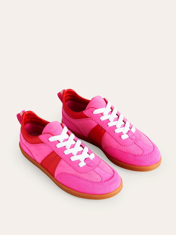 Boden Pink Erin Retro Tennis Trainers - Image 2 of 4 Boden Pink Erin Retro Tennis Trainers - Image 2 of 4