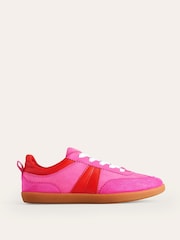 Boden Pink Erin Retro Tennis Trainers - Image 3 of 4