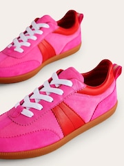 Boden Pink Erin Retro Tennis Trainers - Image 4 of 4