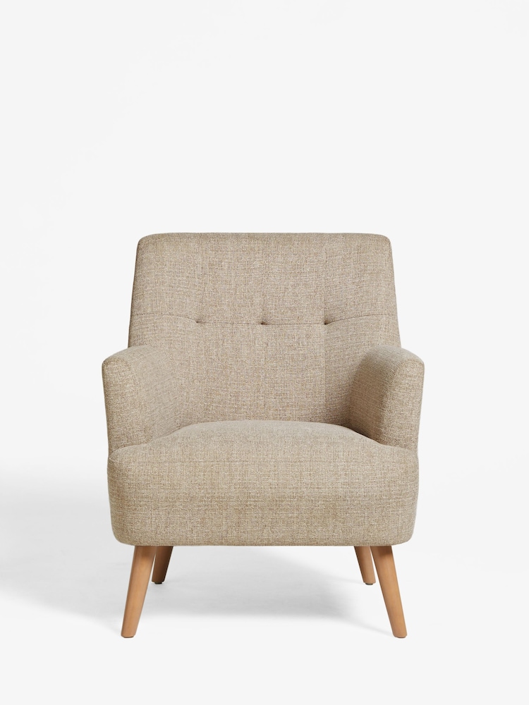 Tweedy Plain Mid Natural Carter Armchair - Image 2 of 8