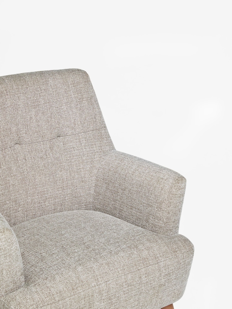 Tweedy Plain Mid Natural Carter Armchair - Image 2 of 9 Tweedy Plain Mid Natural Carter Armchair - Image 2 of 9