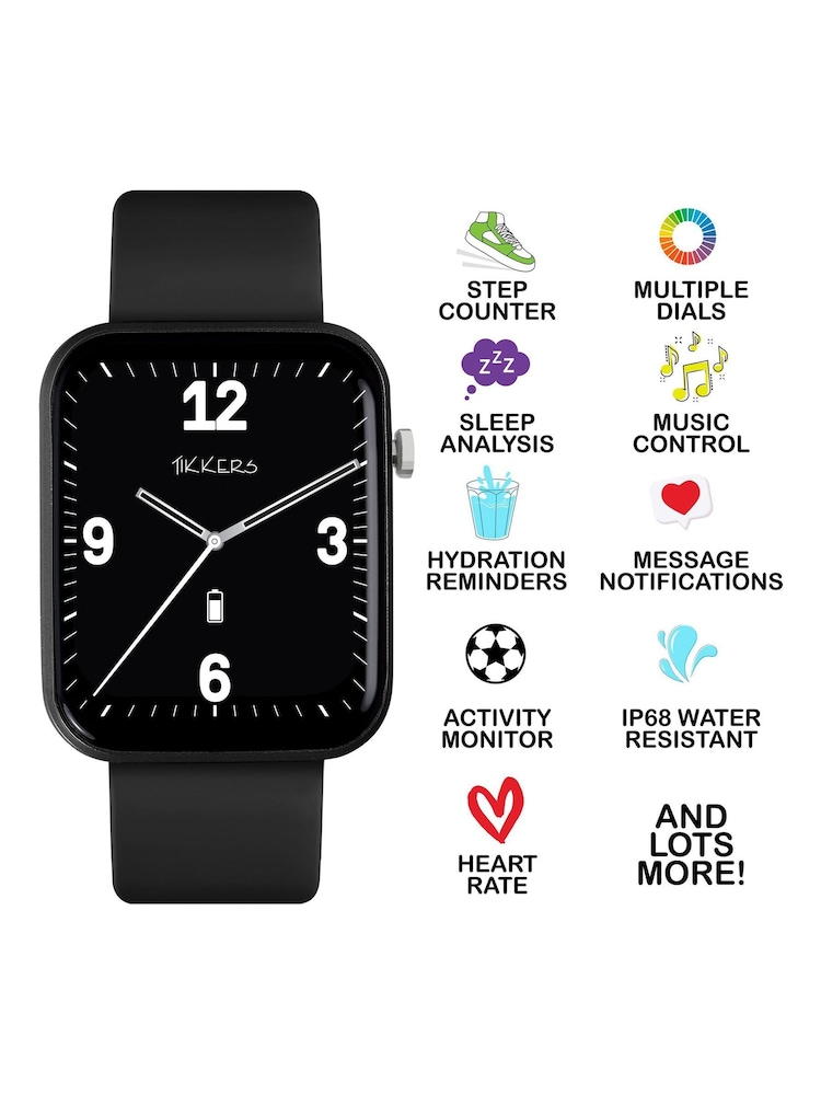 Tikkers Pink Smart Series 13 Silicone Strap Smart Watch & Earbuds Set - Image 2 of 6 Tikkers Pink Smart Series 13 Silicone Strap Smart Watch & Earbuds Set - Image 2 of 6