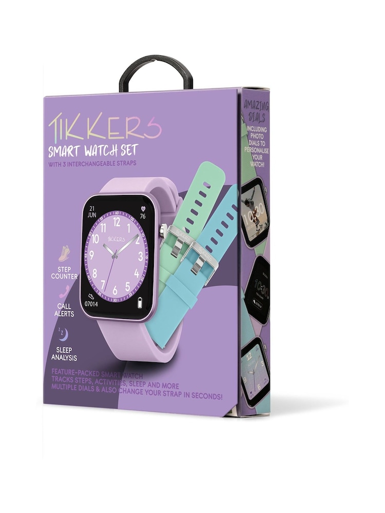 Tikkers Purple Kids Series13 Smart Lilac Interchangeable Strap Watch - Image 5 of 5 Tikkers Purple Kids Series13 Smart Lilac Interchangeable Strap Watch - Image 5 of 5