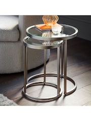 Gallery Home Silver Ruston Nest of 2 Tables - Image 1 of 11