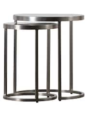 Gallery Home Silver Ruston Nest of 2 Tables - Image 3 of 11