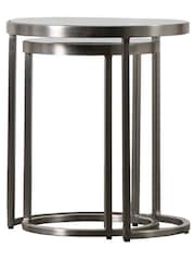 Gallery Home Silver Ruston Nest of 2 Tables - Image 4 of 11