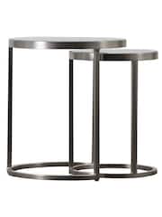 Gallery Home Silver Ruston Nest of 2 Tables - Image 5 of 11