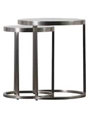 Gallery Home Silver Ruston Nest of 2 Tables - Image 7 of 11