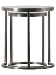 Gallery Home Silver Ruston Nest of 2 Tables - Image 8 of 11