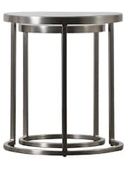 Gallery Home Silver Ruston Nest of 2 Tables - Image 9 of 11
