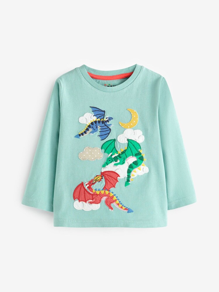 Boden Green Dragon Appliqué T-Shirt - Image 2 of 4