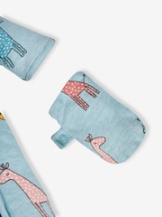 JoJo Maman Bébé Duck Egg Giraffe Print Pramsuit - Image 4 of 5