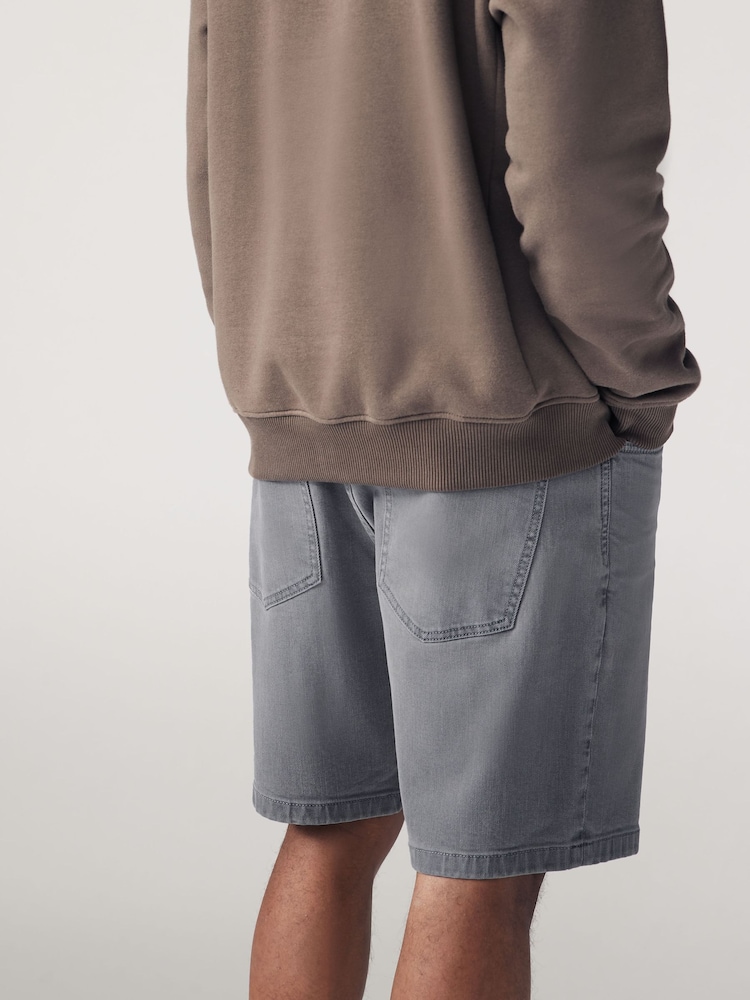siva - Barvane kratke hlače iz denima - Slika 2 iz 8 siva - Barvane kratke hlače iz denima - Slika 2 iz 8