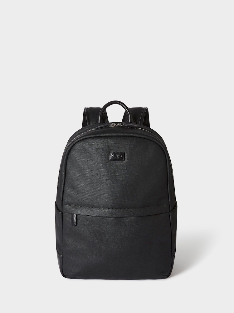 Osprey London Black The Grantham Waxed Canvas & Leather Backpack - Image 1 of 5 Osprey London Black The Grantham Waxed Canvas & Leather Backpack - Image 1 of 5