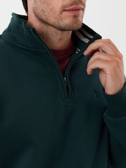 Saltwell Green Cotton Rich Quarter Zip Fleece - Image 4 of 5