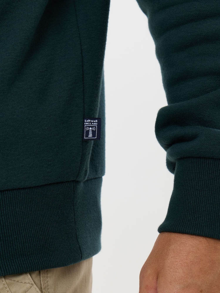 Saltwell Green Cotton Rich Quarter Zip Fleece - Image 5 of 5 Saltwell Green Cotton Rich Quarter Zip Fleece - Image 5 of 5