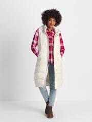 Tog 24 Cream Newall Long Padded Gilet - Image 4 of 10
