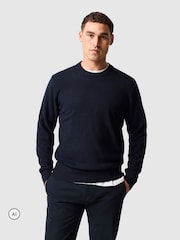 Rodd & Gunn Navy Blue Stewart Island Knit Jumper - Image 1 of 6
