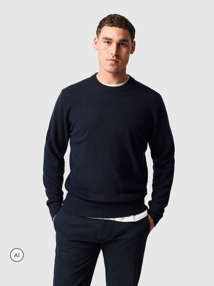 Rodd & Gunn Navy Blue Stewart Island Knit Jumper - Image 1 of 6