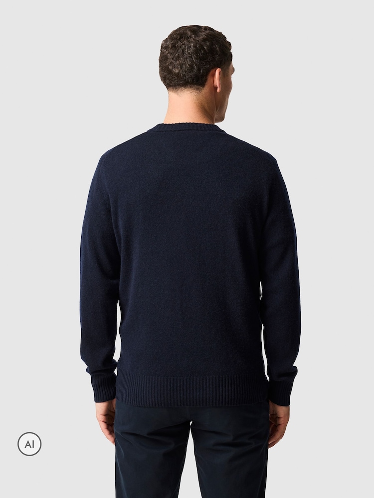 Rodd & Gunn Navy Blue Stewart Island Knit Jumper - Image 2 of 6