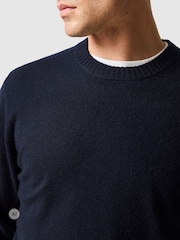 Rodd & Gunn Navy Blue Stewart Island Knit Jumper - Image 4 of 6