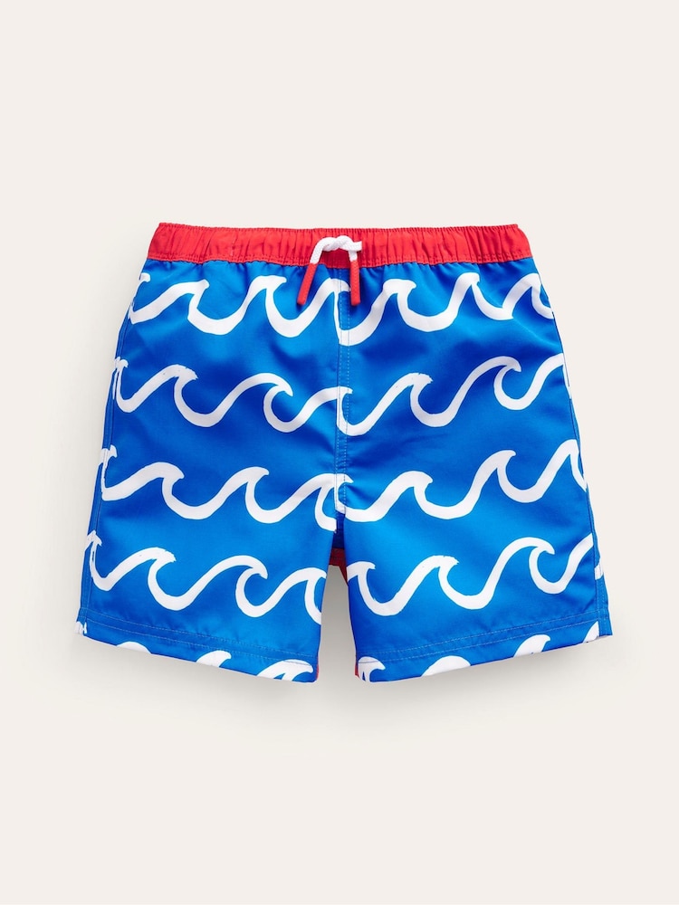 Boden Blue Shark Swim Shorts - Image 2 of 3 Boden Blue Shark Swim Shorts - Image 2 of 3