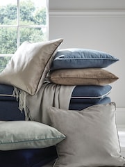 Laura Ashley Pale Charcoal Grey Square Nigella Cushion - Image 3 of 3