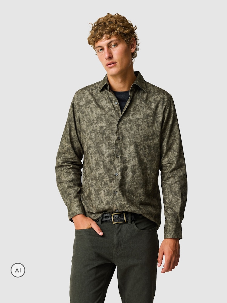 Rodd & Gunn Green Campbell Valley Slim Fit Shirt - Image 1 of 6 Rodd & Gunn Green Campbell Valley Slim Fit Shirt - Image 1 of 6